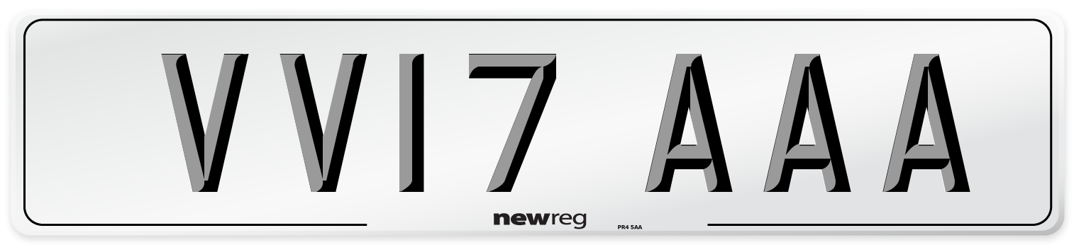 VV17 AAA Number Plate from New Reg
